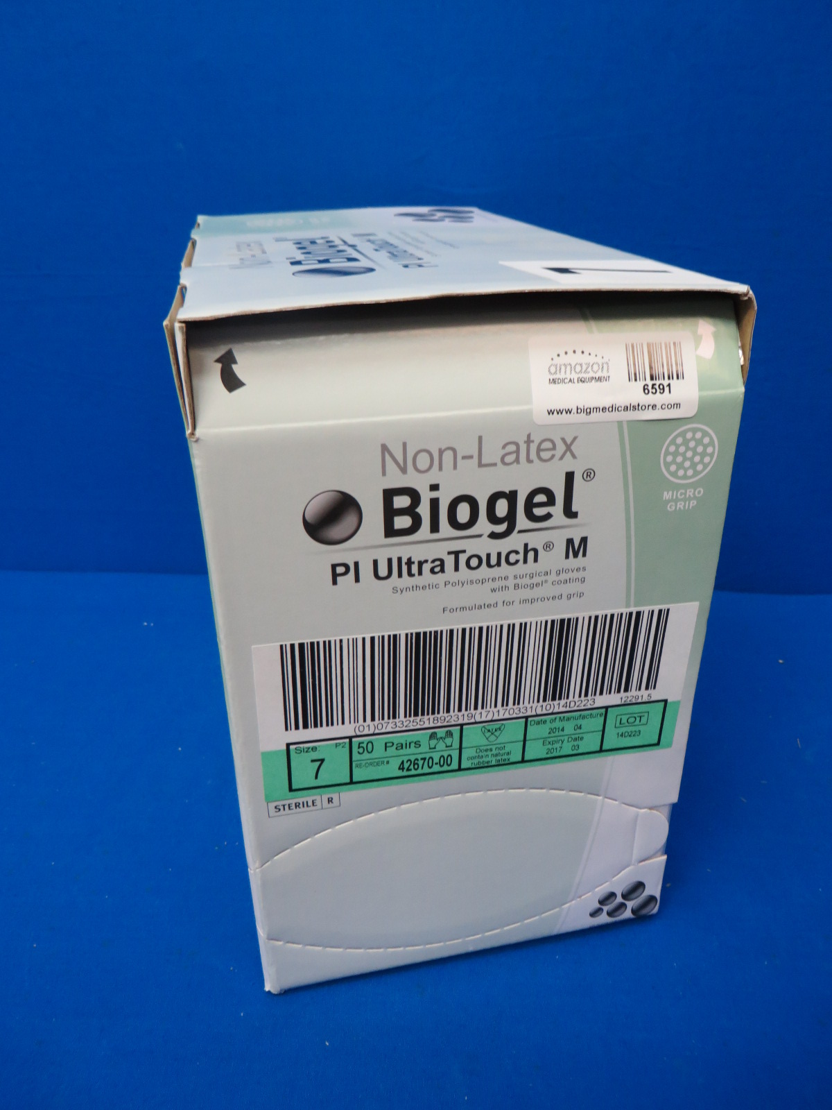 Used Biogel 42670-00 Size 7 50 Pairs Expiry 03/2017 PI Ultra Touch Qty 4
