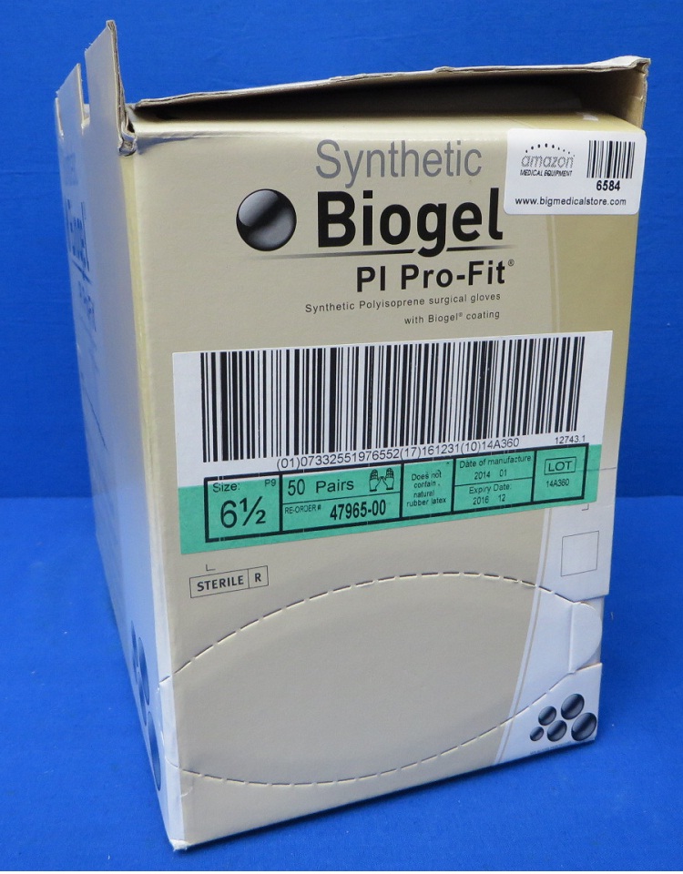 New Biogel 4796500 50 Pairs Synthetic Polyisoprene Surgical Gloves