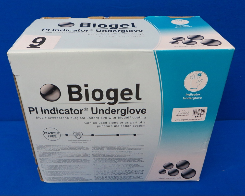 New PI Indicator Underglove Biogel 4169002 40 Pairs Blue Polyisoprene