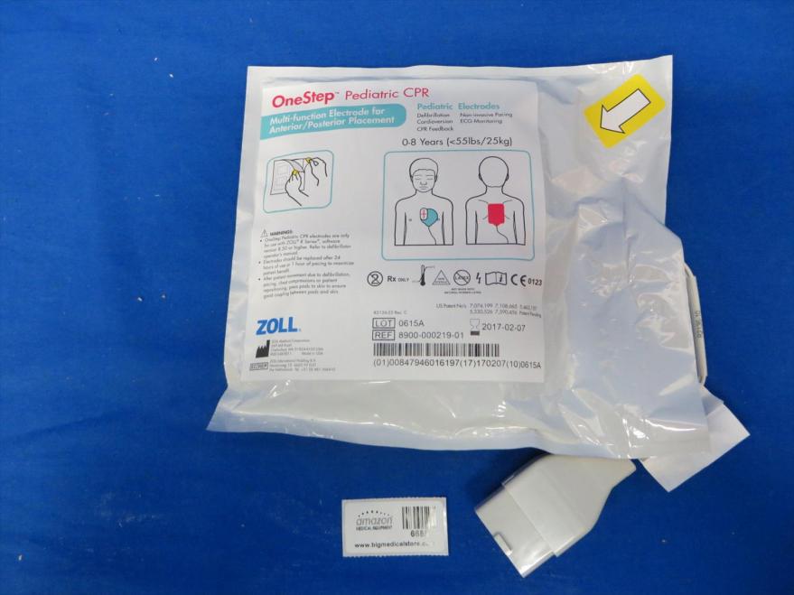 New ZOLL 8900 000219 01 OneStep Pediatric CPR Multi Function Electrode New zoll 8900 000219 01 onestep pediatric cpr multi function electrode