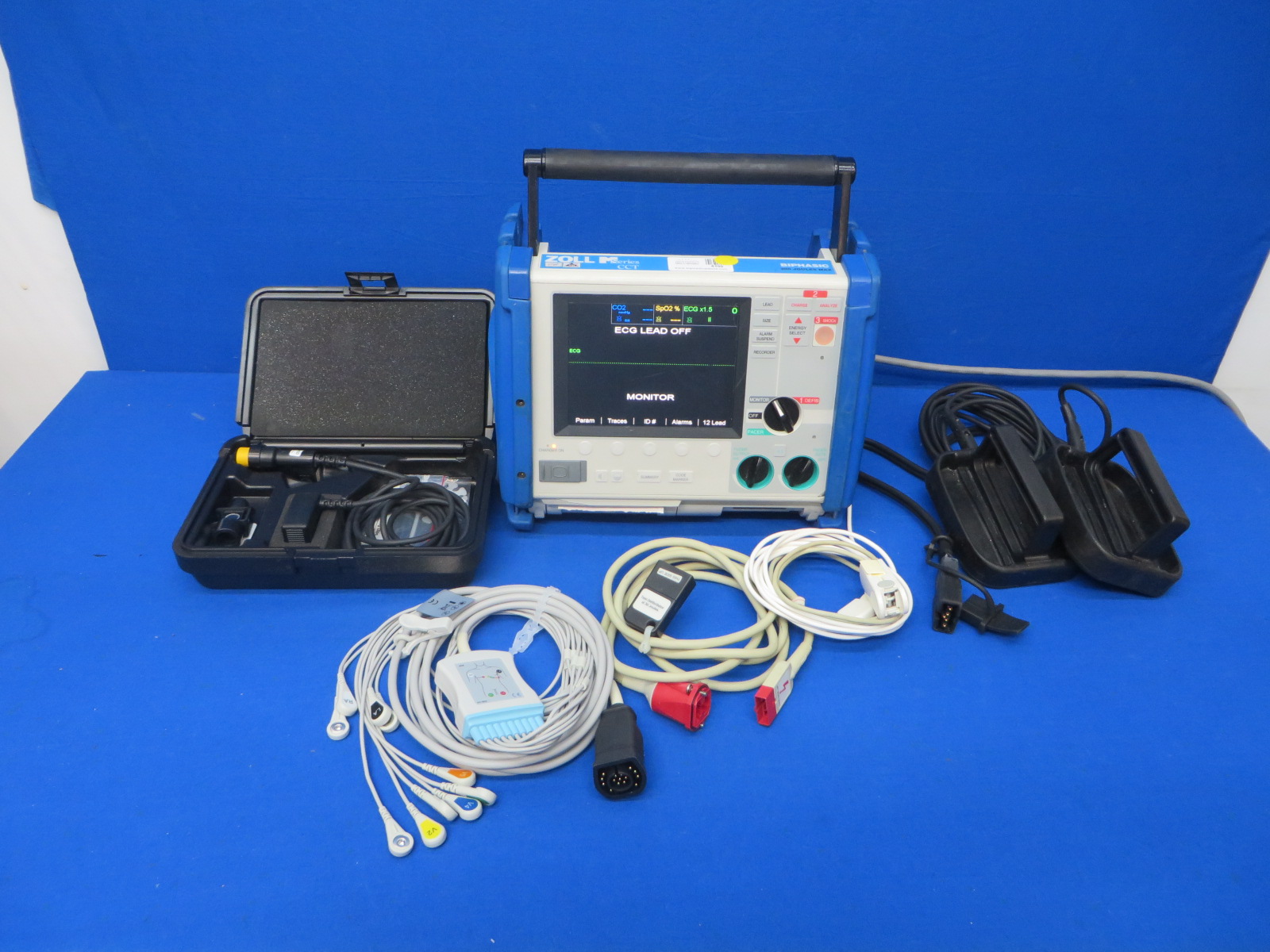 Zoll MSeries CCT Biphasic Defibrillator with CO2, SPo2, 12 lead ECG