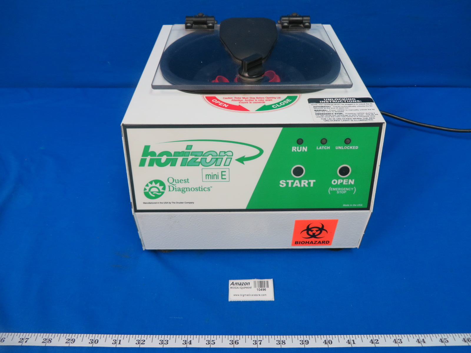 Drucker 624E Quest Quest Diagnostics Mini E Centrifuge, 90 Day Warranty