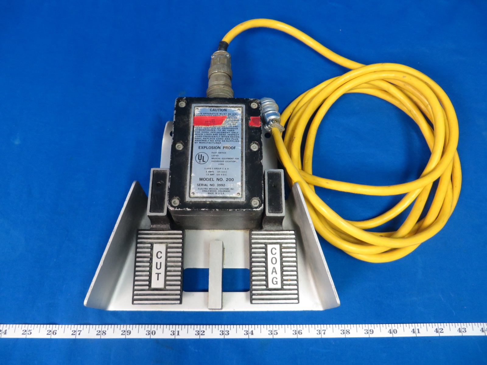 Model 200 ESU Electro Medical Systems Footswitch, 90 Day Warranty